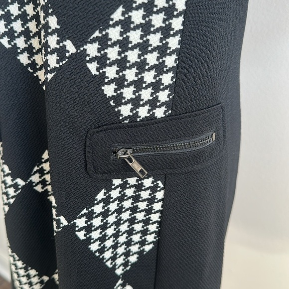Aryeh Anthropologie Women’s Argyle Houndstooth Goth Maximalist Mini Dress Size S - Picture 3 of 9